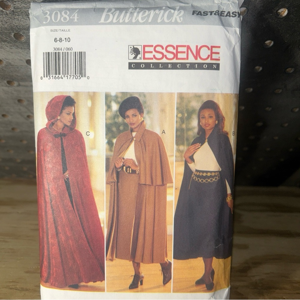 Vintage Butterick 3084 Essence Collection Sewing Pattern Size 6-8-10